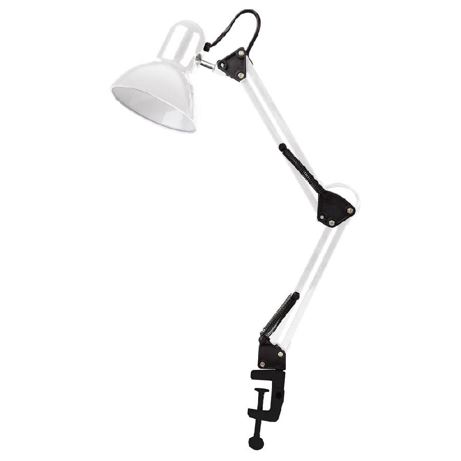 Настільна лампа Євросвітло Ridy-027 E27 зі струбциною біла